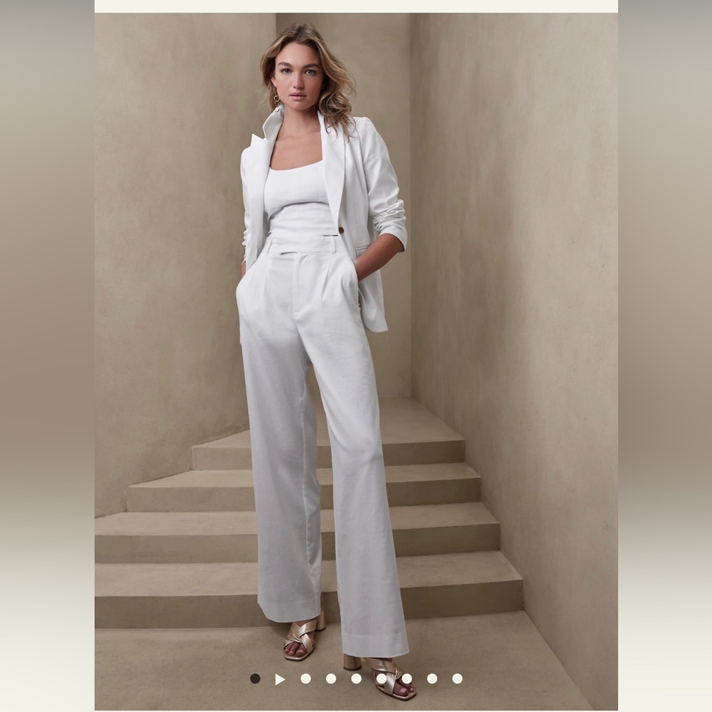 Banana Republic High-Rise Linen Cotton Pant